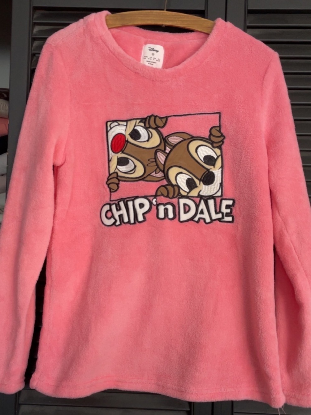 Disney Chip n Dale Fleece Pullover Girls 4-5 Pink Cozy Sweatshirt NWT